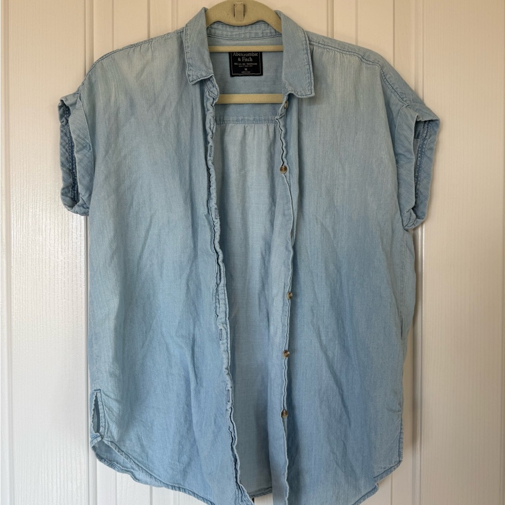 Abercrombie & Fitch Light Blue Casual Blouse
